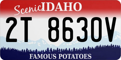 ID license plate 2T8630V