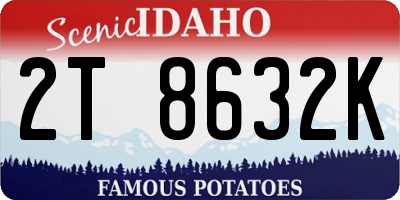 ID license plate 2T8632K