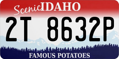 ID license plate 2T8632P