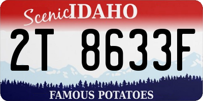 ID license plate 2T8633F