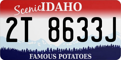 ID license plate 2T8633J