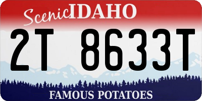 ID license plate 2T8633T