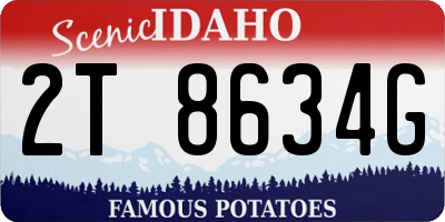 ID license plate 2T8634G