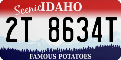 ID license plate 2T8634T