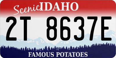 ID license plate 2T8637E