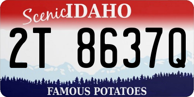 ID license plate 2T8637Q