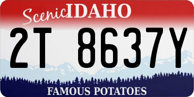 ID license plate 2T8637Y