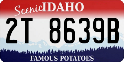 ID license plate 2T8639B