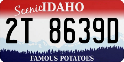 ID license plate 2T8639D