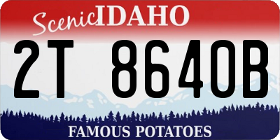 ID license plate 2T8640B