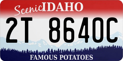 ID license plate 2T8640C