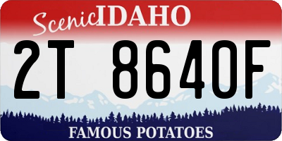 ID license plate 2T8640F