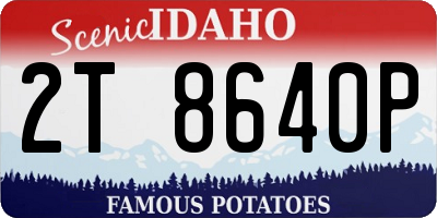 ID license plate 2T8640P