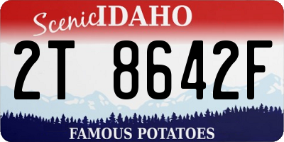 ID license plate 2T8642F