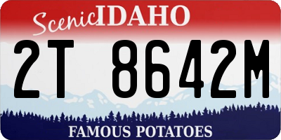 ID license plate 2T8642M