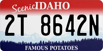 ID license plate 2T8642N