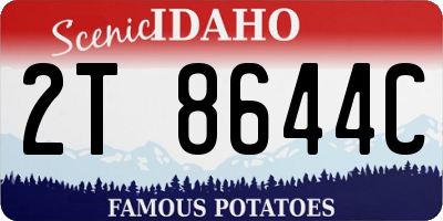 ID license plate 2T8644C