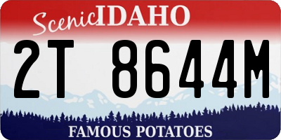 ID license plate 2T8644M
