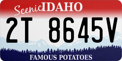 ID license plate 2T8645V