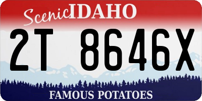 ID license plate 2T8646X