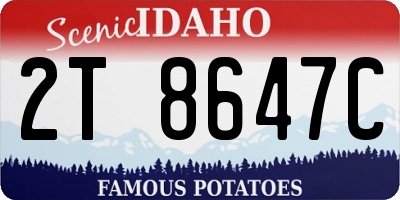 ID license plate 2T8647C