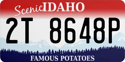 ID license plate 2T8648P
