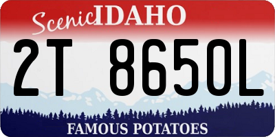 ID license plate 2T8650L