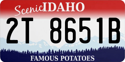 ID license plate 2T8651B