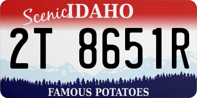 ID license plate 2T8651R