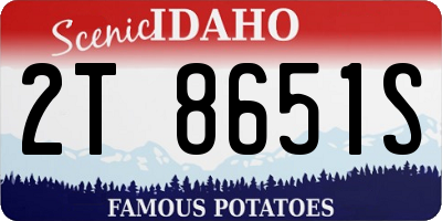 ID license plate 2T8651S