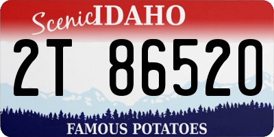 ID license plate 2T8652O