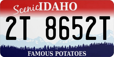 ID license plate 2T8652T