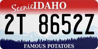 ID license plate 2T8652Z