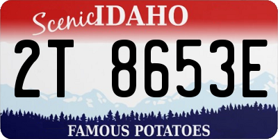 ID license plate 2T8653E