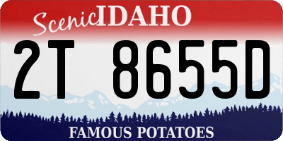 ID license plate 2T8655D