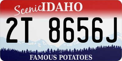 ID license plate 2T8656J