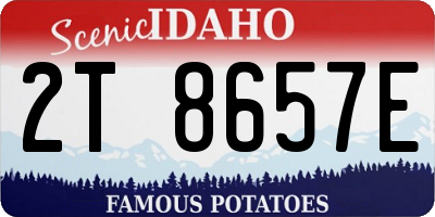 ID license plate 2T8657E
