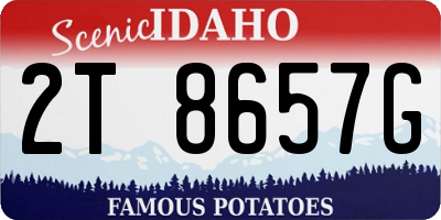 ID license plate 2T8657G