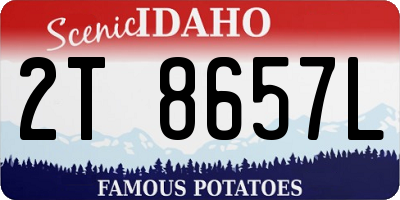 ID license plate 2T8657L