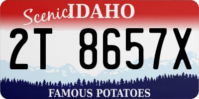 ID license plate 2T8657X