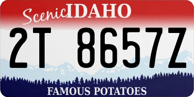 ID license plate 2T8657Z