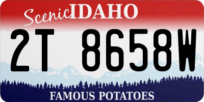 ID license plate 2T8658W