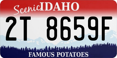 ID license plate 2T8659F