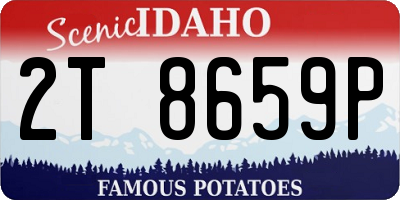 ID license plate 2T8659P