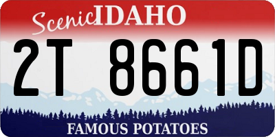 ID license plate 2T8661D