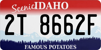 ID license plate 2T8662F