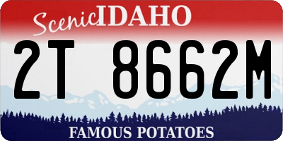 ID license plate 2T8662M