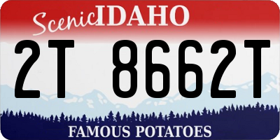 ID license plate 2T8662T