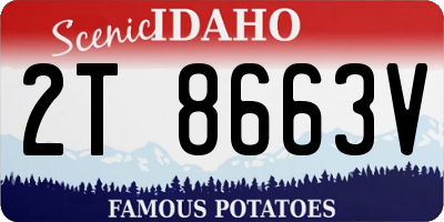 ID license plate 2T8663V