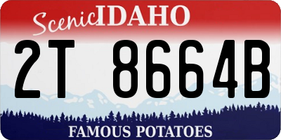 ID license plate 2T8664B